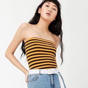“NOWHERE” BLUE & YELLOW TUBE TOP